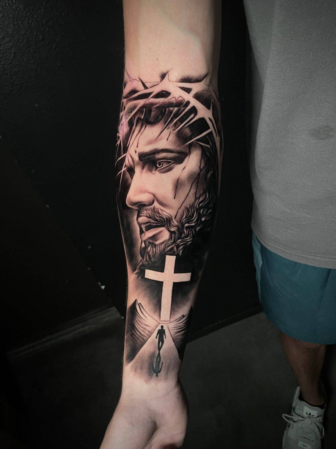 Jesus portrait tattoo - a powerful and reverent depiction
